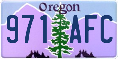 OR license plate 971AFC