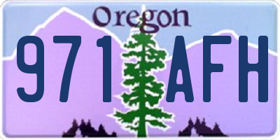 OR license plate 971AFH