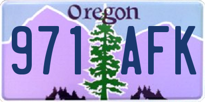 OR license plate 971AFK