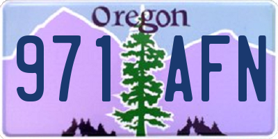 OR license plate 971AFN
