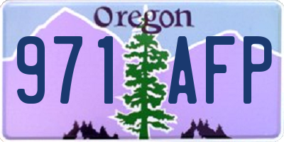 OR license plate 971AFP
