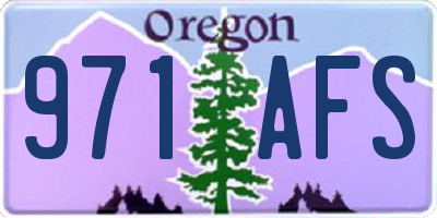 OR license plate 971AFS