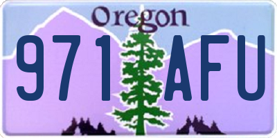 OR license plate 971AFU