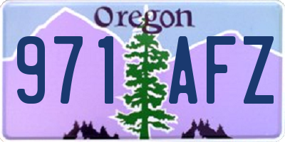 OR license plate 971AFZ