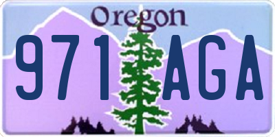 OR license plate 971AGA