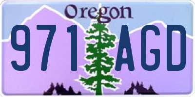 OR license plate 971AGD