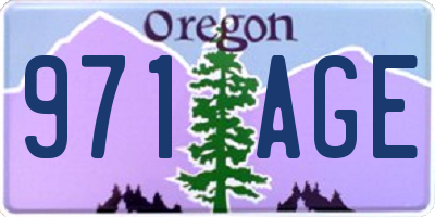 OR license plate 971AGE