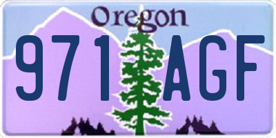 OR license plate 971AGF