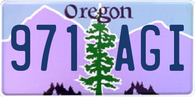 OR license plate 971AGI