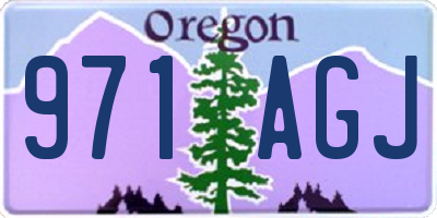 OR license plate 971AGJ