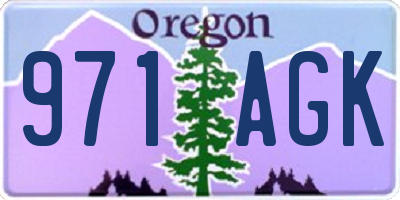 OR license plate 971AGK