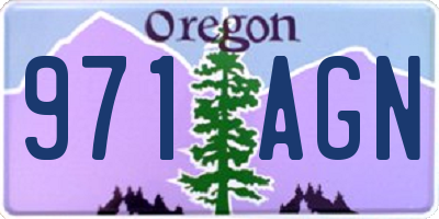 OR license plate 971AGN