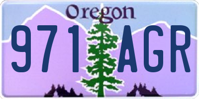 OR license plate 971AGR