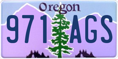 OR license plate 971AGS