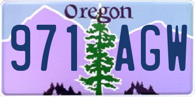 OR license plate 971AGW