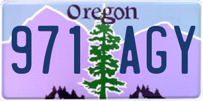 OR license plate 971AGY