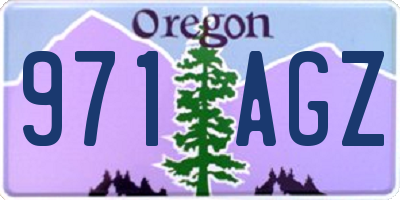 OR license plate 971AGZ