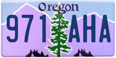 OR license plate 971AHA