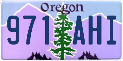 OR license plate 971AHI
