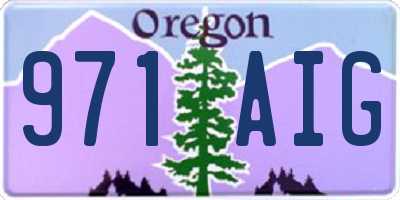 OR license plate 971AIG