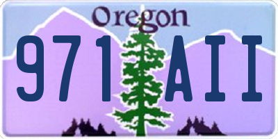 OR license plate 971AII