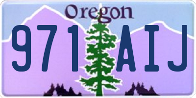 OR license plate 971AIJ