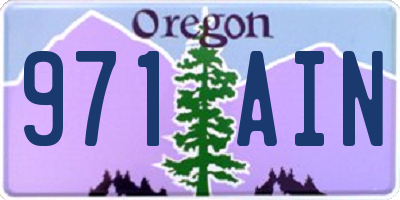 OR license plate 971AIN
