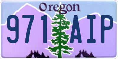 OR license plate 971AIP