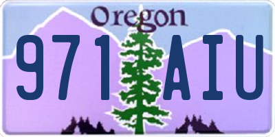 OR license plate 971AIU