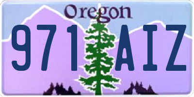 OR license plate 971AIZ