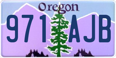 OR license plate 971AJB
