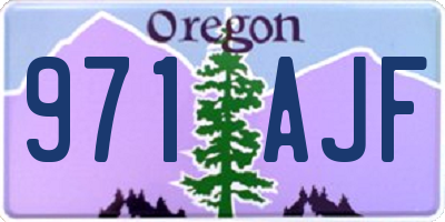OR license plate 971AJF