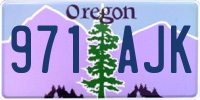 OR license plate 971AJK