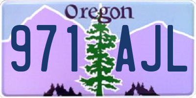 OR license plate 971AJL