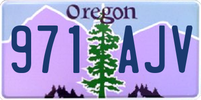 OR license plate 971AJV