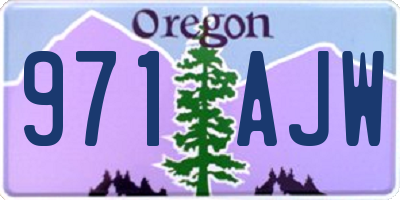 OR license plate 971AJW