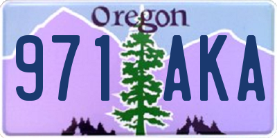OR license plate 971AKA