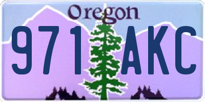 OR license plate 971AKC