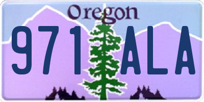 OR license plate 971ALA