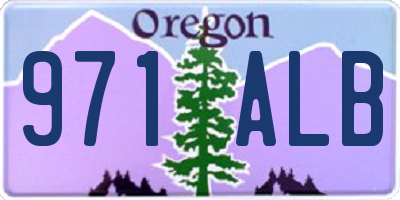 OR license plate 971ALB
