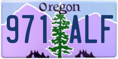 OR license plate 971ALF
