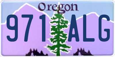 OR license plate 971ALG