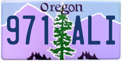 OR license plate 971ALI