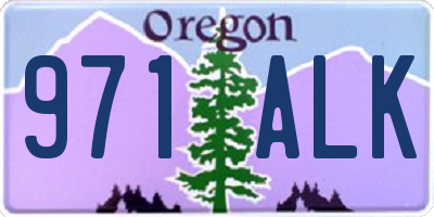 OR license plate 971ALK