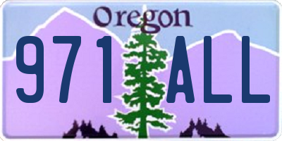 OR license plate 971ALL