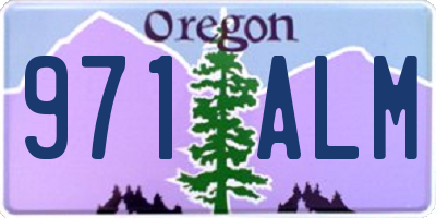 OR license plate 971ALM