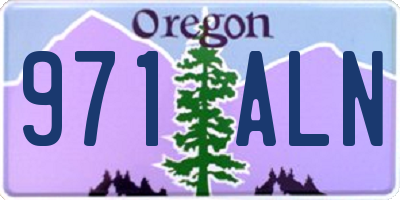 OR license plate 971ALN