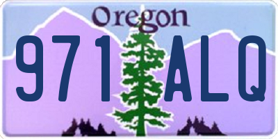 OR license plate 971ALQ