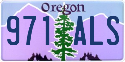 OR license plate 971ALS