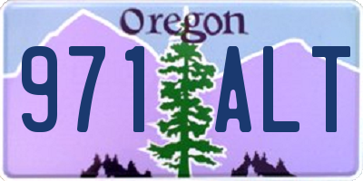 OR license plate 971ALT
